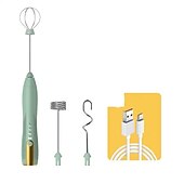 Недорогие Кухонные приборы-3-скоростной регулируемый мини-электрический блендер для вспенивания молока, перезаряжаемый миксер для кофе, ручной венчик для взбивания яиц, кухонный инструмент для венчика