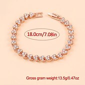 economico Orologi al quarzo-2 pezzi/set, 1 orologio al quarzo per studenti di moda &amp; Set di braccialetti con strass a forma di cuore color pesca, 1 pezzo, regalo per la vita quotidiana