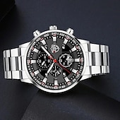 olcso Quartz órák-3db/set Férfi Naptári Rozsdamentes Acél Kvarc Óra  Nyaklánc  Karperec Szett