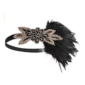 olcso Kiegészítők és még sok más-Fejfedők Flapper fejpánt Tollak fejpánt Retró 1920-as évek Ötvözet Kompatibilitás A nagy Gatsby Jelmez Farsang Női Jelmez ékszerek Divatékszer