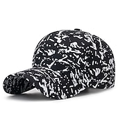 billiga Baseballkeps herr-Unisex Basebollkeps Solhatt Svart Vit Polyester Mode Ledigt Minimalism Utomhus Semester Grafisk Graffiti Justerbara Solskyddskräm Mode