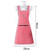 abordables Tablier-Tablier 100% coton respirant pour un usage domestique, cuisine, mode féminine d&#039;été, jolie version japonaise et coréenne du tablier, imprimé de travail anti-taches d&#039;huile