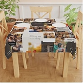 baratos Presentes Personalizados-Toalha de Mesa Personalizada Cobertura Retangular de Mesa Para Decoração Interna Externa Tamanho Total Anti Sujeira e À Prova de Óleo
