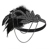 olcso Kiegészítők és még sok más-Fejfedők Flapper fejpánt Tollak fejpánt Retró 1920-as évek Ötvözet Kompatibilitás A nagy Gatsby Jelmez Farsang Női Jelmez ékszerek Divatékszer