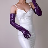 preiswerte Zubehör-Opernhandschuhe Lange Handschuhe Abendhandschuhe Lange Handschuhe Sexy Punk &amp; Gothic PU (Polyurethan) Für Scheibe Cosplay Karneval Damen Modeschmuck Modeschmuck