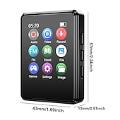 Χαμηλού Κόστους MP3 player-φορητό mp3 player bluetooth hifi στερεοφωνικό πρόγραμμα αναπαραγωγής μουσικής 1,8 ιντσών οθόνη αφής mp3 player φοιτητικό walkman mini αναπαραγωγή βίντεο mp4