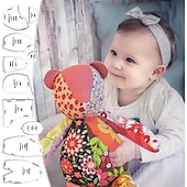 voordelige kunst, handwerk en naaien-Memory Bear sjabloon liniaal set met instructies, Memory Bear naaisjabloon liniaal, doe-het-zelf cadeaus voor Halloween kerstverjaardag, Memory Bear sjabloon liniaal set 10st