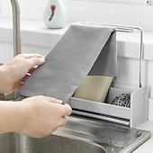 economico Stoccaggio cucina-Porta stracci da cucina, porta strofinacci, scarico per lavabo, organizer per spugna, porta sapone, portaoggetti multifunzione, strumenti per il bagno e la cucina