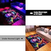 Χαμηλού Κόστους Μαύρο χαλί-blacklight χαλί uv αντιδραστική λάμψη στη σκοτεινή περιοχή χαλί χαλάκι κουζίνας αντιολισθητικό αντιολισθητικό πετρέλαιο χιμπατζήδες dj χαλάκι δαπέδου χαλί σαλονιού χαλάκι εσωτερικού χώρου εξωτερικού