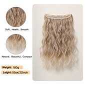 levne Clip in Extensions-Vlnitá Bouncy Curl Umělé vlasy 22&quot; Prodlužování vlasů Na připnutí vlasec vlasec 1 balení Hladký Vše