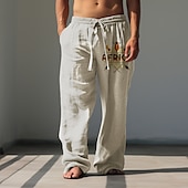 voordelige Klassiek-Voor heren Grafisch Ethiek / Afrikaans Broeken Medium Taille Casual Vakantie Alledaagse kleding Uitgaan Lente Herfst Zwart Wit Groen
