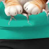 ieftine Animale 3D ale fetei-Fete 3D Desene Animate Pisica Hanorac cu Glugă Pullover Roz Manșon Lung Tipărire 3D Primăvară Toamnă Activ Modă Drăguţ Copii 3-12 ani Capișon În aer liber Casual Zilnic Fit regulat