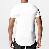 voordelige actieve T-shirts en tanktops voor heren-Voor heren T-shirt Fitnessshirt Basketbalshirt Atletische overhemden Strakke ronde hals Korte mouw Sport &amp; Outdoor Vakantie Uitgaan Casual / Dagelijks Snel Drogend Zweetafvoerend Ademend Zacht Effen