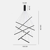 abordables Lustres style Spoutnik-Lampe suspendue LED à intensité variable 3/5/7 têtes, luminaire moderne pour îlot de cuisine, éclairage suspendu réglable pour îlot de cuisine, lustre LED noir pour salle à manger, chambre à coucher
