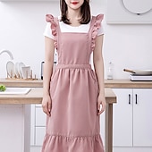 economico grembiule-grembiule, cucina, cucina domestica, speciale tessuto impermeabile e resistente all&#039;olio a doppio strato, grazioso grembiule da donna in stile principessa