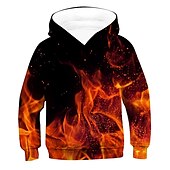 economico Visione 3D e Geometria del Ragazzo-Boys 3D Optical Illusion Hoodie Long Sleeve 3D Print Spring Fall Active Basic Kids 2-8 Years Outdoor Daily