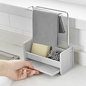 economico Stoccaggio cucina-Porta stracci da cucina, porta strofinacci, scarico per lavabo, organizer per spugna, porta sapone, portaoggetti multifunzione, strumenti per il bagno e la cucina