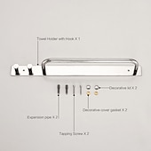 cheap Towel Bars-Towel Bar / Robe Hook / Bathroom Shelf New Design / Self-adhesive / Adorable Contemporary / Modern Stainless Steel / Low-carbon Steel / Metal 1PC - Bathroom Single / 1-Towel Bar