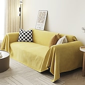 economico Coperte per divano-Copridivano In Ciniglia Tinta Unita Moderno E Minimalista Antigraffio Di Gatto Pacchetto Completo Copridivano Universale Per Tutte Le Stagioni