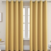 baratos Cortina de Blackout-Cortina blackout cinza com 1 painel, cortinas com isolamento térmico para quarto e sala de estar, série ikea