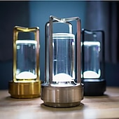 economico Lampade da tavolo-Lampada da tavolo a led senza fili Lampada da scrivania in metallo da bar retrò Ricaricabile Touch Dimmer Luce notturna Ristorante Camera da letto Arredamento per la casa all&#039;aperto