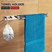 cheap Towel Bars-Towel Bar / Robe Hook / Bathroom Shelf New Design / Self-adhesive / Adorable Contemporary / Modern Stainless Steel / Low-carbon Steel / Metal 1PC - Bathroom Single / 1-Towel Bar