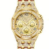 baratos Relógios Quartz-2 unidades / conjunto, relógio de quartzo de negócios esportivos masculinos da moda &amp; pulseira de aço inoxidável, conjunto de presente masculino
