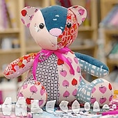voordelige kunst, handwerk en naaien-Memory Bear sjabloon liniaal set met instructies, Memory Bear naaisjabloon liniaal, doe-het-zelf cadeaus voor Halloween kerstverjaardag, Memory Bear sjabloon liniaal set 10st