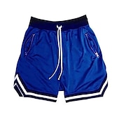 cheap Mens Active Shorts-Men&#039;s Basketball Shorts Gym Shorts Sport Basketball Running Casual Drawstring Elastic Waist Color Block Knee Length Gymnatics Activewear Black White Micro-elastic