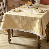 cheap Tablecloth-Nordic Style Thickened Cotton Linen Dining TableCloth, Anti Scalding and Anti Slip Tea TableCloth, Rectangular Desk Mat, TV Cabinet Decorative Cloth