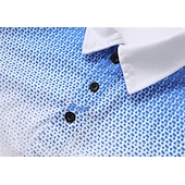 halpa Miesten geometrinen poolo-Miesten Sport Polo Golfpaita Kausaliteetti Pyhäpäivä Kauluskäänne Lyhythihainen Muoti Perus Kaltevuus nappi Kesä Normaali Viini Musta Valkoinen Laivaston sininen Oranssi Harmaa Sport Polo