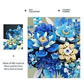 billige Byggeleker-kvinnedag gaver 917stk fantasi evig blomst byggeklosser plante blomst montering murstein kreativ skrivebordsdekorasjon romantisk gave barn leke valentinsdag morsdag gaver til mamma