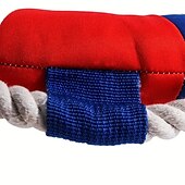 cheap Dog Toys-1pc Life Ring Design Pet Grinding Teeth Squeaky Plush ToyDurable Chew Toy For Dog Interactive Supply