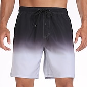 billiga simshorts för män-Herr Boardshorts Badkläder Badshorts Strand Simbassäng Andningsfunktion Snabb tork Löpning Fritid Snörning Elastisk midja Foder Lutning Knelängd Gymnastik Sportkläder Rodnande Rosa Blå Microelastisk