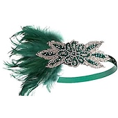 olcso Kiegészítők és még sok más-Fejfedők Flapper fejpánt Tollak fejpánt Retró 1920-as évek Ötvözet Kompatibilitás A nagy Gatsby Jelmez Farsang Női Jelmez ékszerek Divatékszer