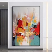 abordables Pinturas abstractas-Pintura al óleo hecha a mano, lienzo, arte de la pared, decoración abstracta moderna para decoración del hogar, pintura enrollada sin marco y sin estirar