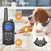 baratos Colares de Treinamento-Coleira de treinamento para cães sem choque Coleira vibratória para cães com alcance de 2.000 pés ipx7 Coleira vibratória à prova d'água para cães sem choque / coleira com controle remoto para 11-110