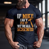 economico Magliette divertenti da uomo-Per uomo Pop art Frasi e citazioni Personaggio e slogan Aggiusto le cose Manica corta maglietta Stampa 3D Girocollo Camicia Giornaliero Esterno Informale Feste Informale Per eventi Nero Borgogna Verde
