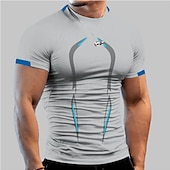 cheap Men&#039;s Active Tees &amp; Tanks-Men&#039;s Compression Shirt Running Shirt Short Sleeve Tee Tshirt Athletic Athleisure Summer Breathable Moisture Wicking Soft Fitness Running Walking Sportswear Activewear Solid Colored Dark Grey Black