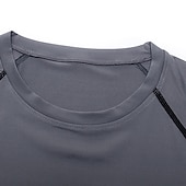economico T-shirt e canotte attive da uomo-Per uomo maglietta Maglia da palestra Maglia a compressione Camicia fitness Top da uomo Girocollo Manica lunga Sportivo Da mare Per uscire Casual / quotidiano Asciugatura rapida Traspirazione del