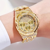 baratos Relógios Quartz-2 unidades / conjunto, relógio de quartzo de negócios esportivos masculinos da moda &amp; pulseira de aço inoxidável, conjunto de presente masculino