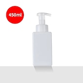 abordables Accessoires pour salle de bains-1 distributeur de savon moussant rechargeable – Flacon pompe de 450 ml pour savon liquide et lotion – Fournitures de salle de bain pratiques et respectueuses de l&#039;environnement.