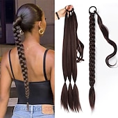 economico Code-A cordoncino Code Soffice / Naturale / Facile da indossare Capelli sintetici Pezzo di capelli Estensione capelli Liscio 81 cm Da sera / Festa / Serata / Da tutti i giorni