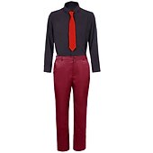 tanie Kostiumy anime-Ocean Adventurer Sanji Pirat Słomkowy Kapelusz Anime Kostium Cosplay Stroje Garnitury cosplay Halloween Karnawał Bal maskowy Płaszcz Koszula Spodnie Na Męskie Dla nastolatków Dla dorosłych