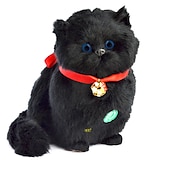 お買い得  ぬいぐるみ-模擬猫人形装飾品卸売手工芸品クリエイティブギフトモデルは尻尾を振ってぽっちゃりと呼びます