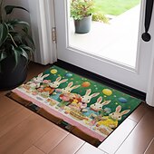 cheap Doormats-Painting Rabbits Doormat Floor Mats Washable Rugs Kitchen Mat Non-Slip Oil Proof Rug Indoor Outdoor Mat Bedroom Decor Bathroom Mat Entrance Rug