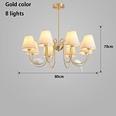 economico Modello sputnik-lampadario sputnik vintage in ottone dorato a 6/8/10 luci paralume unico in tessuto svasato durante la luce lampada da soffitto a collo di cigno in metallo unica per soggiorno corridoio-rame
