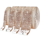 cheap Wearable Accessories-Bling Crystal Drill Rhinestone Shiny Colorful Artificial DiamondCar Sticker Handmade Diy Making Car Decoration 1yard 91cm