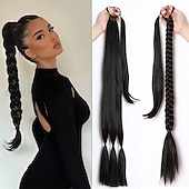 economico Code-A cordoncino Code Soffice / Naturale / Facile da indossare Capelli sintetici Pezzo di capelli Estensione capelli Liscio 81 cm Da sera / Festa / Serata / Da tutti i giorni