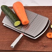 cheap Novelty Kitchen Tools-Home Kitchen Tools Stainless Steel Cheese Slicer Wire Cutter With Scale Measuring Board Nonslip Base Cheese Butter Cake Ham Cut Stainless Steel Cheese Slicer With Scale Slicer Household Baking Tool